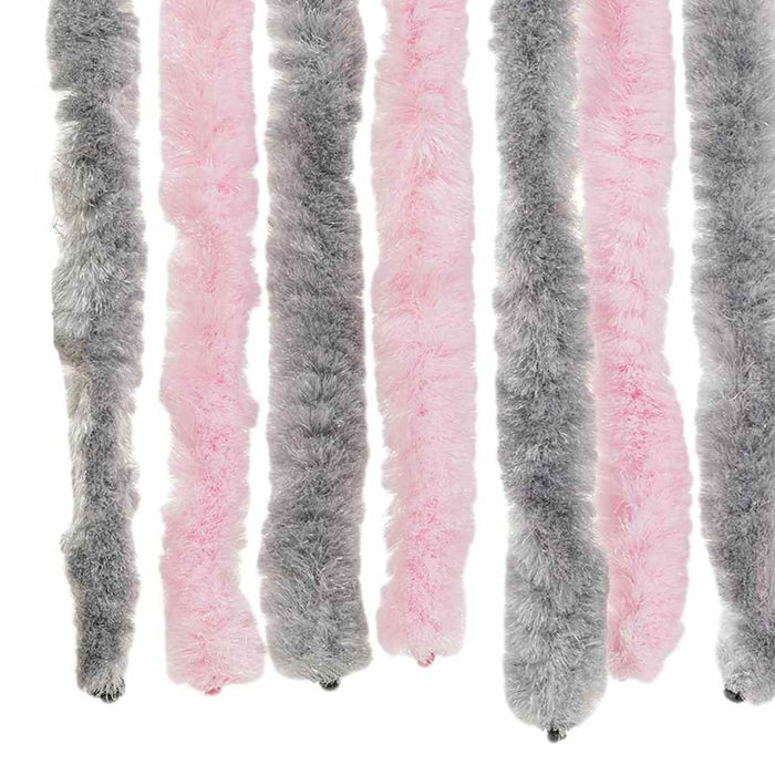 Perdea pentru insecte, gri argintiu și roz, 100x200cm, chenille - WALTI WALTI