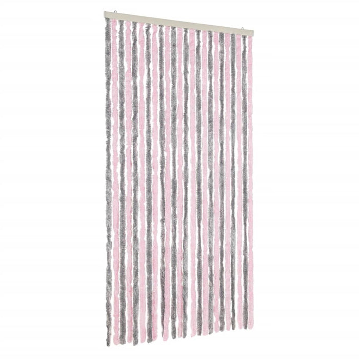 Perdea pentru insecte, gri argintiu și roz, 100x220cm, chenille - WALTI WALTI