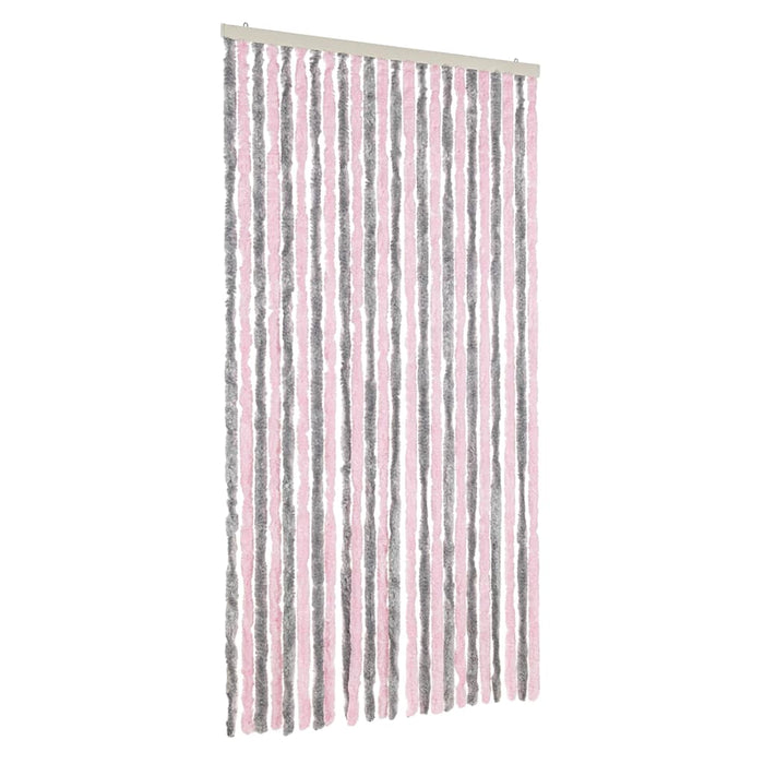 Perdea pentru insecte, gri argintiu și roz, 100x230cm, chenille - WALTI WALTI