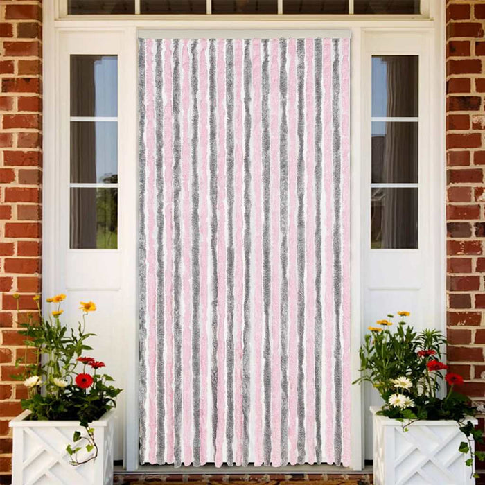 Perdea pentru insecte, gri argintiu și roz, 100x230cm, chenille - WALTI WALTI