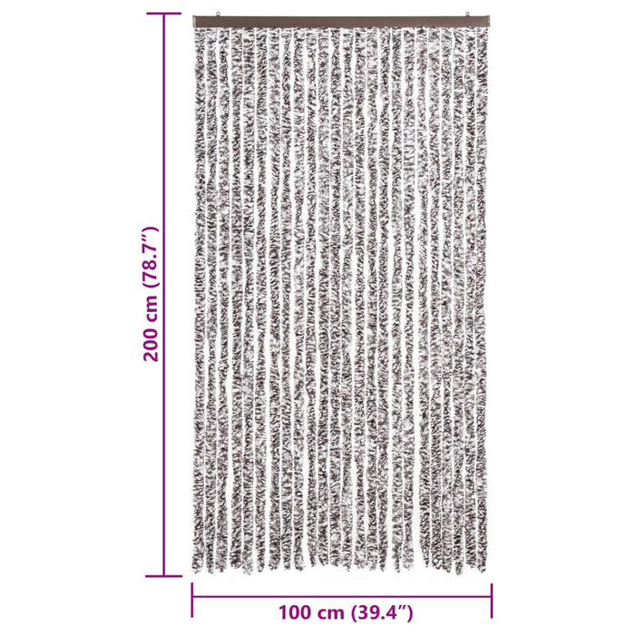 Perdea pentru insecte, maro și bej, 100x200 cm, chenille - WALTI WALTI