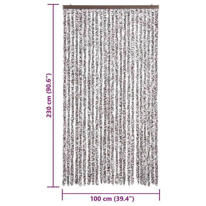 Perdea pentru insecte, maro și bej, 100x230 cm, chenille - WALTI WALTI