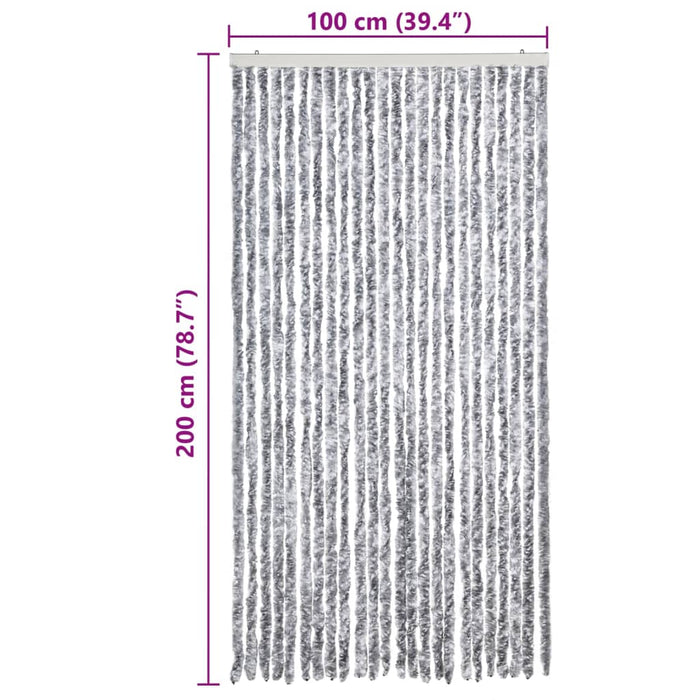 Perdea pentru insecte, alb și gri, 100x200 cm, chenille - WALTI WALTI