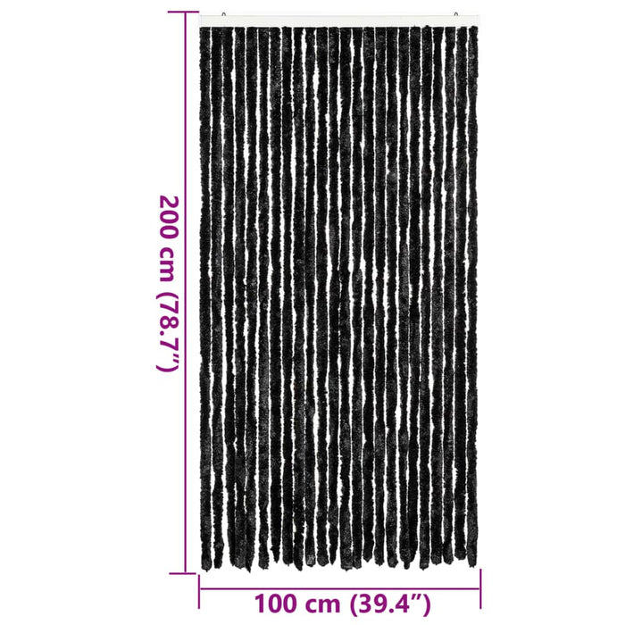 Perdea pentru insecte, antracit, 100x200 cm, chenille - WALTI WALTI