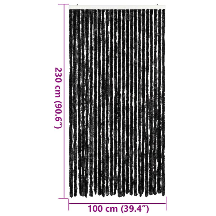 Perdea pentru insecte, antracit, 100x230 cm, chenille - WALTI WALTI