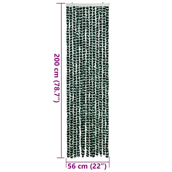 Perdea pentru insecte, verde și alb, 56x200 cm, chenille - WALTI WALTI