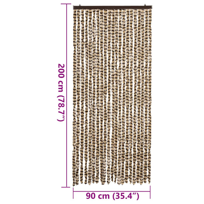 Perdea pentru insecte, bej și maro, 90x200 cm, chenille - WALTI WALTI