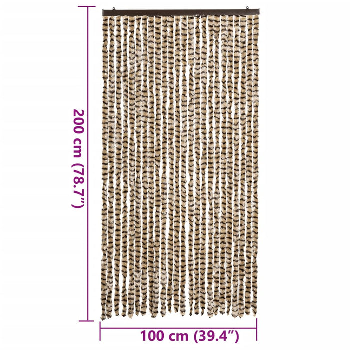 Perdea pentru insecte, bej și maro, 100x200 cm, chenille - WALTI WALTI