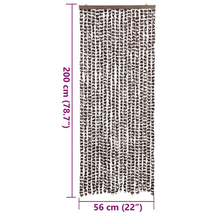 Perdea pentru insecte, maro și alb, 56x200 cm, chenille - WALTI WALTI