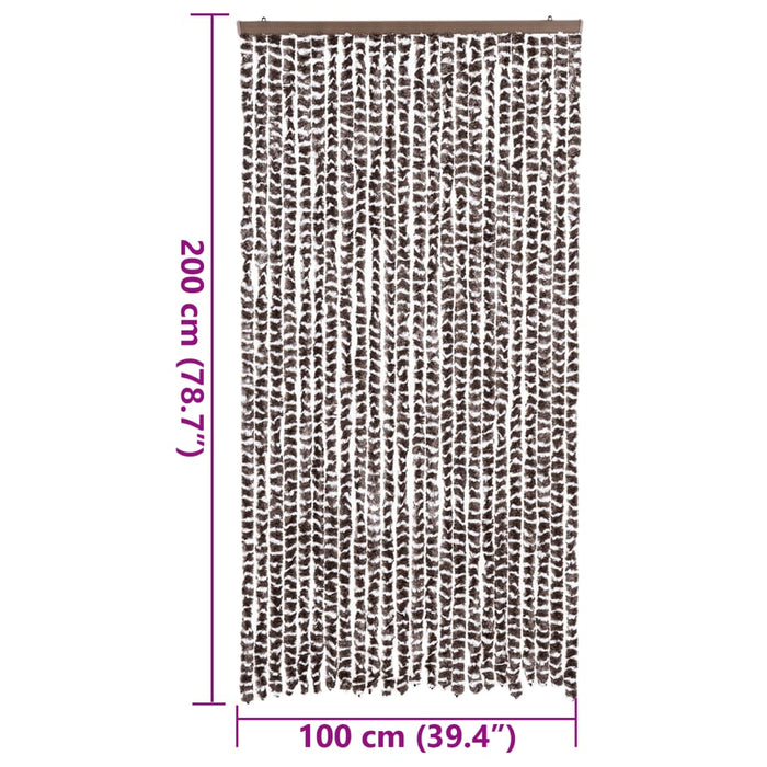 Perdea pentru insecte, maro și alb, 100x200 cm, chenille - WALTI WALTI