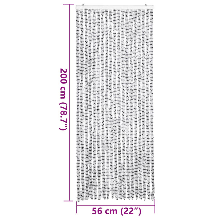 vidaXLPerdea pentru insecte gri deschis și gri închis56x200cm chenille - WALTI WALTI