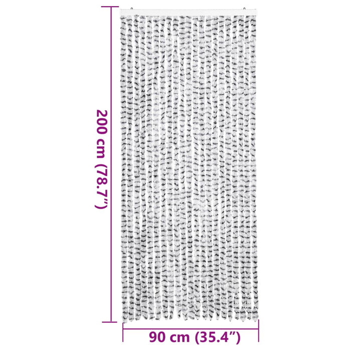 vidaXLPerdea pentru insecte gri deschis și gri închis90x200cm chenille - WALTI WALTI