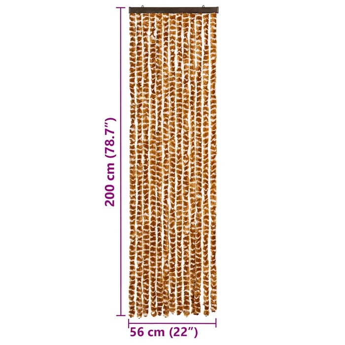 Perdea pentru insecte, ocru și alb, 56x200 cm, chenille - WALTI WALTI