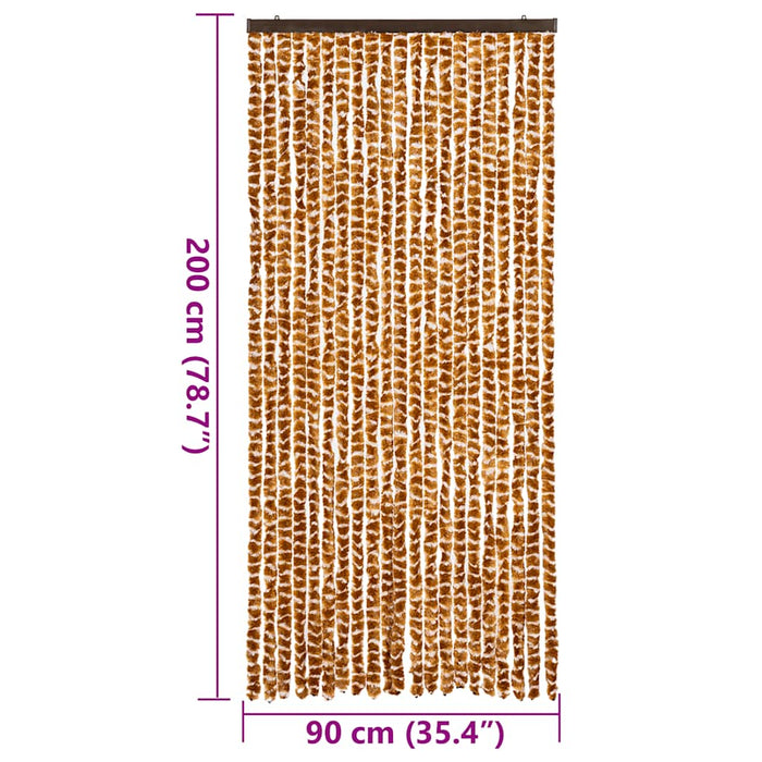 Perdea pentru insecte, ocru și alb, 90x200 cm, chenille - WALTI WALTI