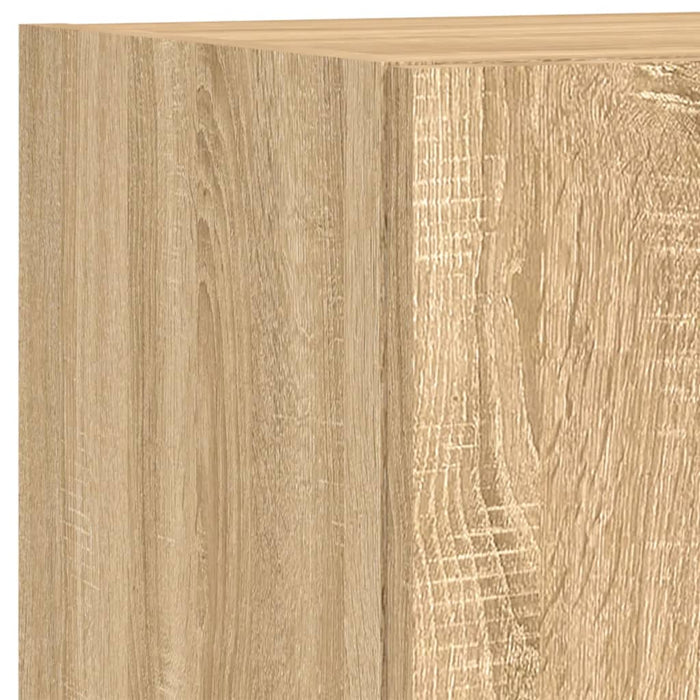 Unități de perete TV cu LED-uri, 5 piese, stejar sonoma, lemn - WALTI WALTI