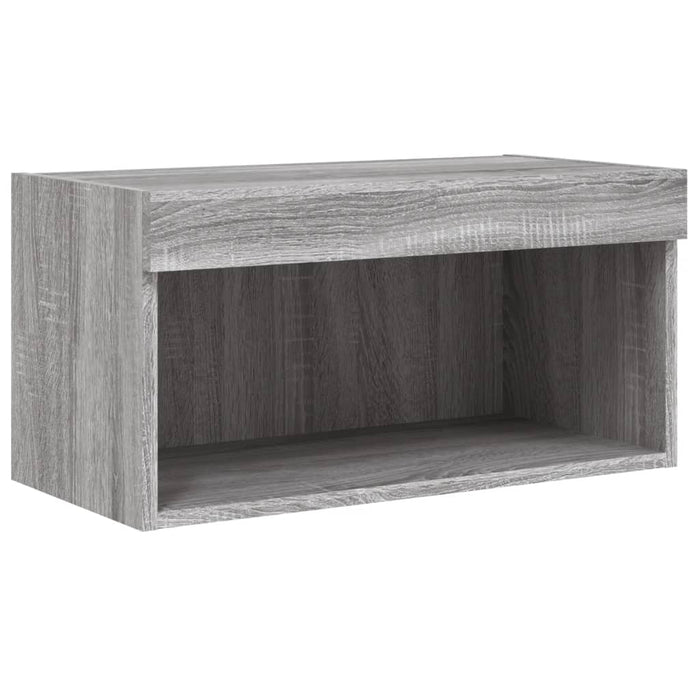 Unități de perete TV cu LED-uri, 6 piese, gri sonoma, lemn - WALTI WALTI
