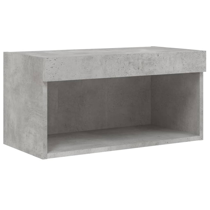 Unități TV de perete cu LED-uri 6 piese gri beton lemn compozit - WALTI WALTI