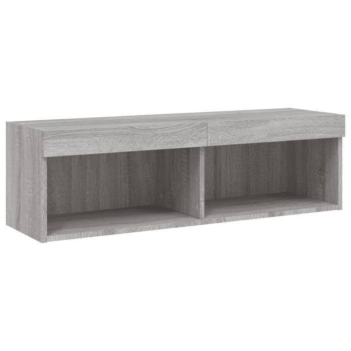 Unități de perete TV cu LED-uri, 6 piese, gri sonoma, lemn - WALTI WALTI