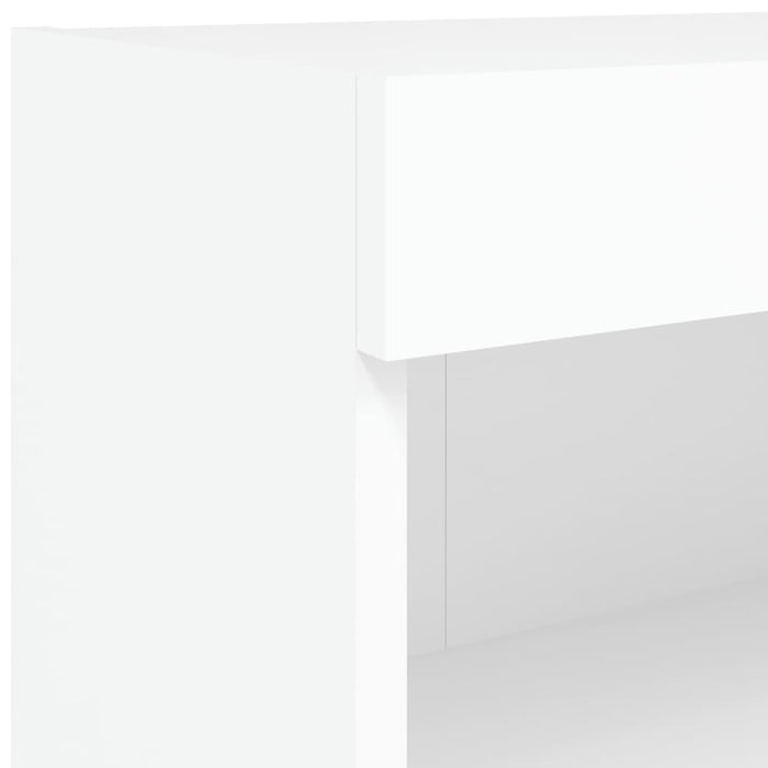 Unități de perete TV cu LED-uri, 5 piese, alb, lemn prelucrat - WALTI WALTI
