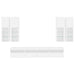Set comode TV de perete, 7 piese, cu lumini LED, alb - WALTI WALTI