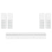 Set comode TV de perete, 7 piese, cu lumini LED, alb - WALTI WALTI
