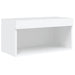 Set comode TV de perete, 6 piese, cu lumini LED, alb - WALTI WALTI