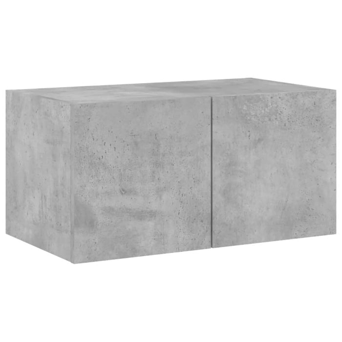 Unități TV de perete cu LED-uri 6 piese gri beton lemn compozit WALTI