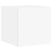 Comode TV de perete cu lumini LED, 4 piese, alb - WALTI WALTI