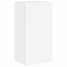 Comode TV de perete cu lumini LED, 4 piese, alb - WALTI WALTI
