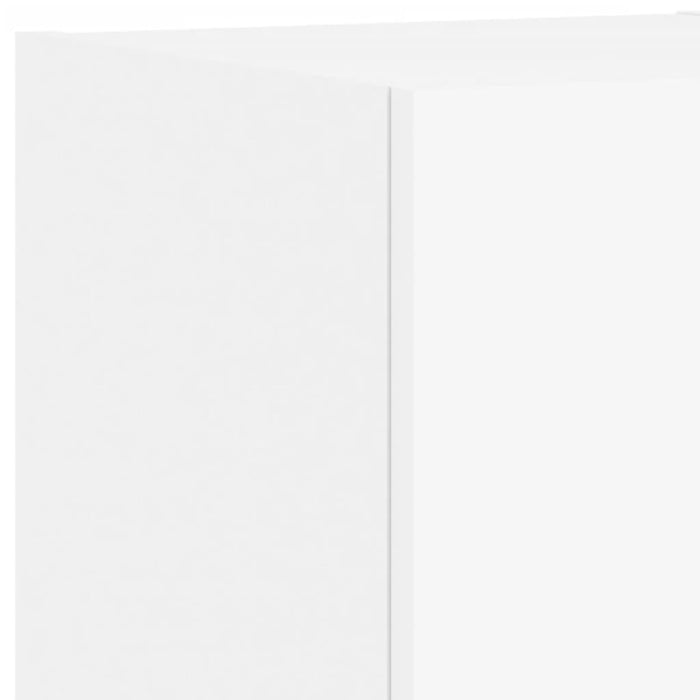 Comode TV de perete cu lumini LED, 4 piese, alb - WALTI WALTI