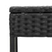 Șezlong cu masă și pernă, negru, din poliratan - WALTI WALTI