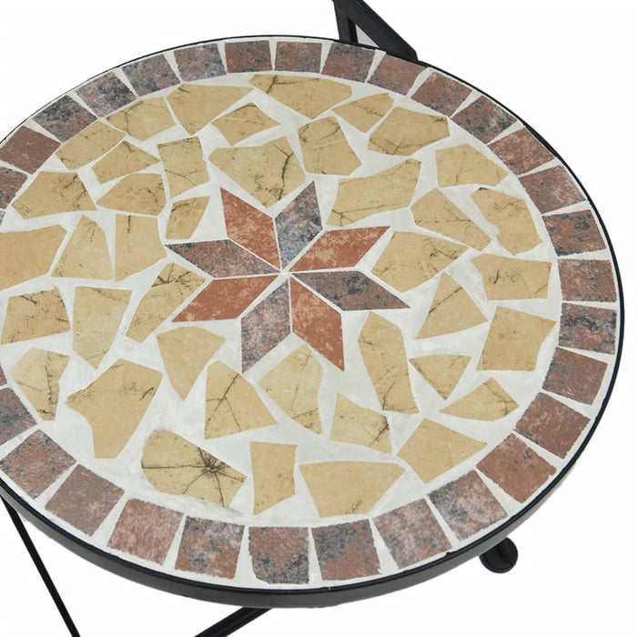 Scaune de bistro pliabile, 2 buc., cărămiziu și alb, ceramică - WALTI WALTI