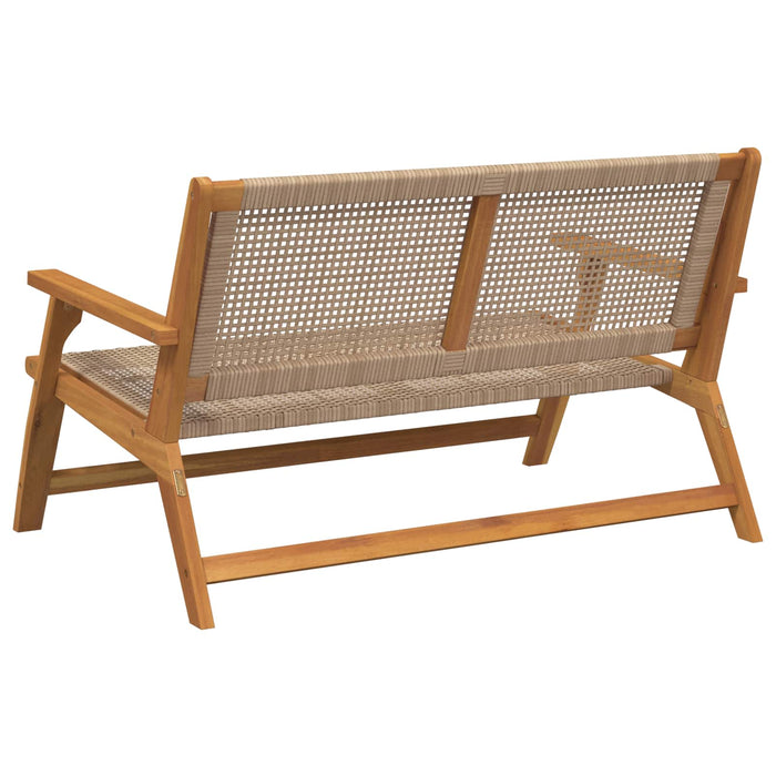 Mobilier de grădină Bej 122 x 78 x 73 cm Lemn Solid de Acacia WALTI