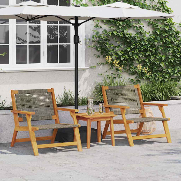 Mobilier de grădină 2 pcs Gri 67 x 78 x 73 cm WALTI