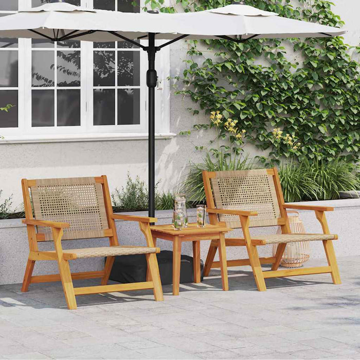 Mobilier de grădină 2 pcs Bej 67 x 78 x 73 cm WALTI