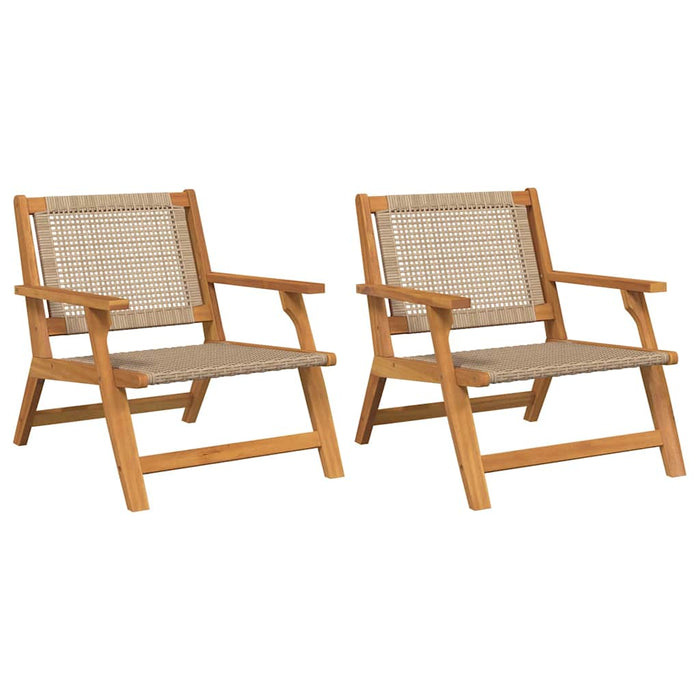 Mobilier de grădină 2 pcs Bej 67 x 78 x 73 cm WALTI
