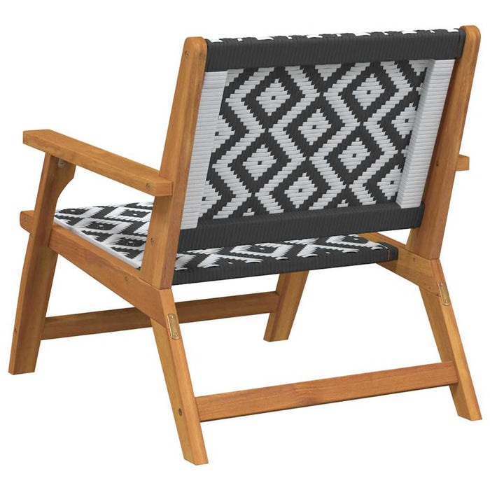 Mobilier de grădină 2 pcs Negru și Alb 67 x 78 x 73 cm WALTI
