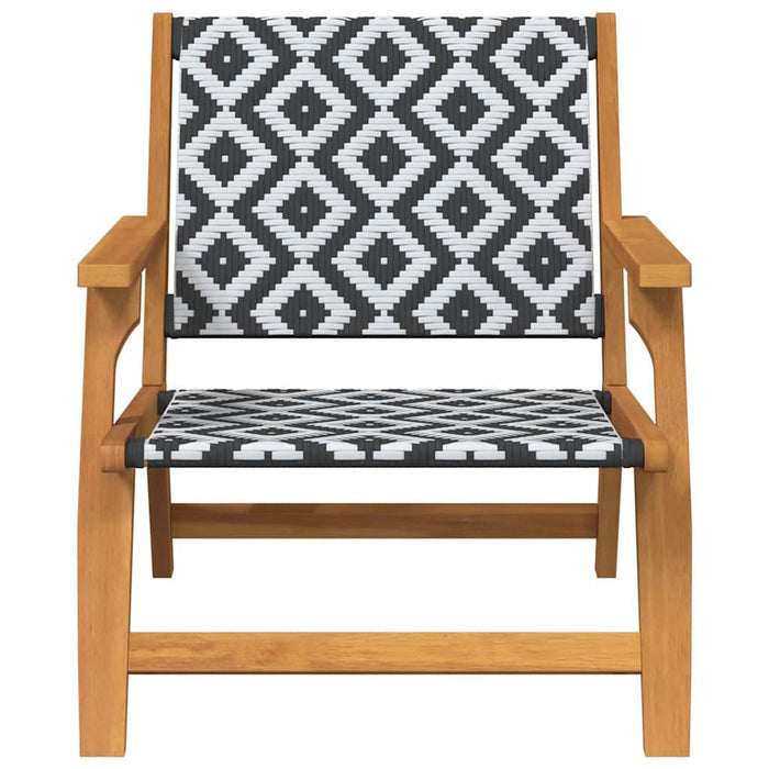 Mobilier de grădină 2 pcs Negru și Alb 67 x 78 x 73 cm WALTI