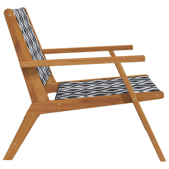 Mobilier de grădină 2 pcs Negru și Alb 67 x 78 x 73 cm WALTI