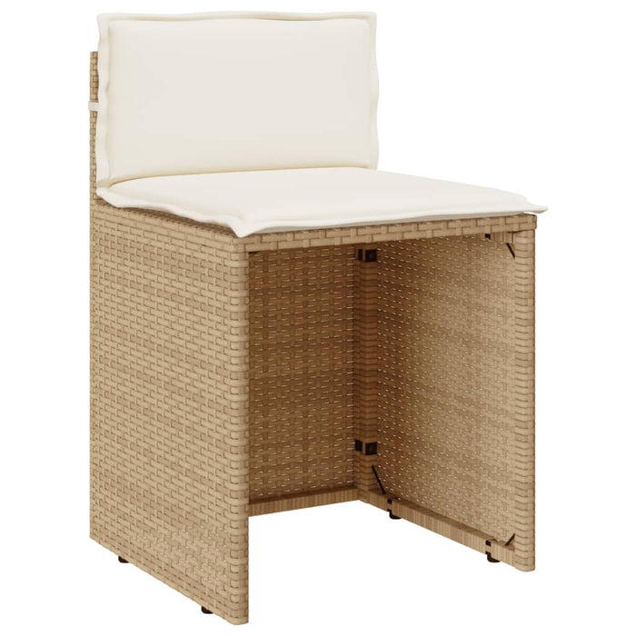 Set bistro cu perne, 3 piese, bej, poliratan - WALTI WALTI