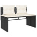 Set mobilier de grădină cu perne, 4 piese, negru, poliratan - WALTI WALTI