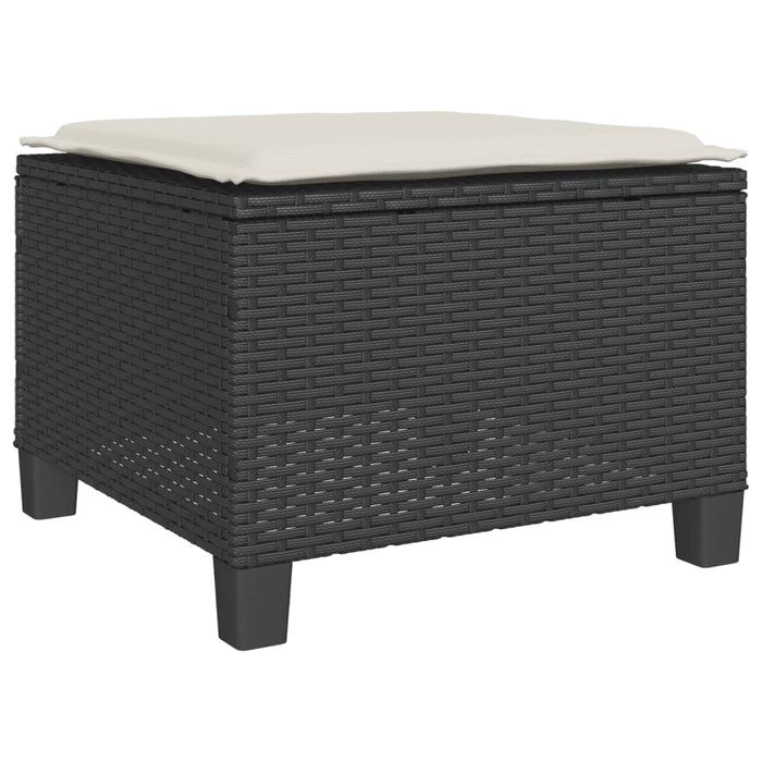 Set bistro cu perne, 3 piese, negru, poliratan - WALTI WALTI