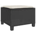 Set bistro cu perne, 3 piese, negru, poliratan - WALTI WALTI