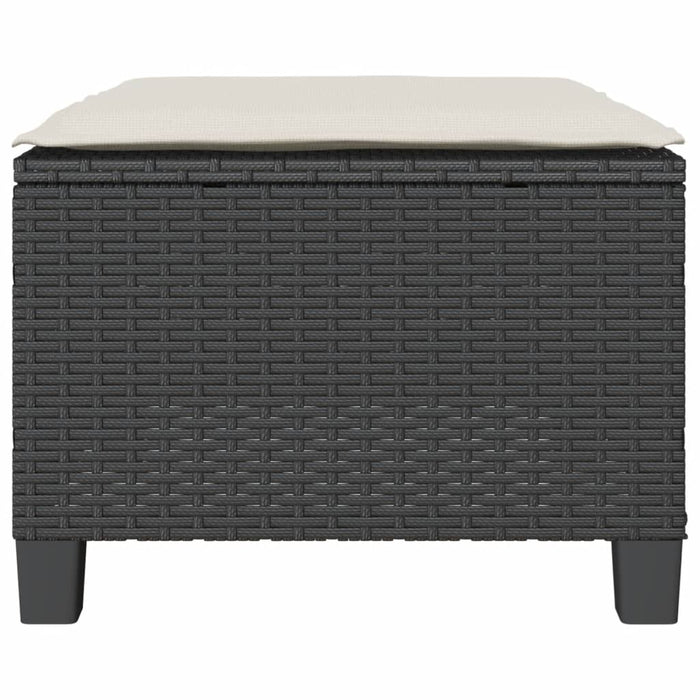 Set bistro cu perne, 3 piese, negru, poliratan - WALTI WALTI