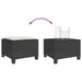 Set bistro cu perne, 3 piese, negru, poliratan - WALTI WALTI
