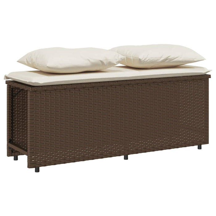 Set mobilier de grădină cu perne, 3 piese, maro, poliratan - WALTI WALTI