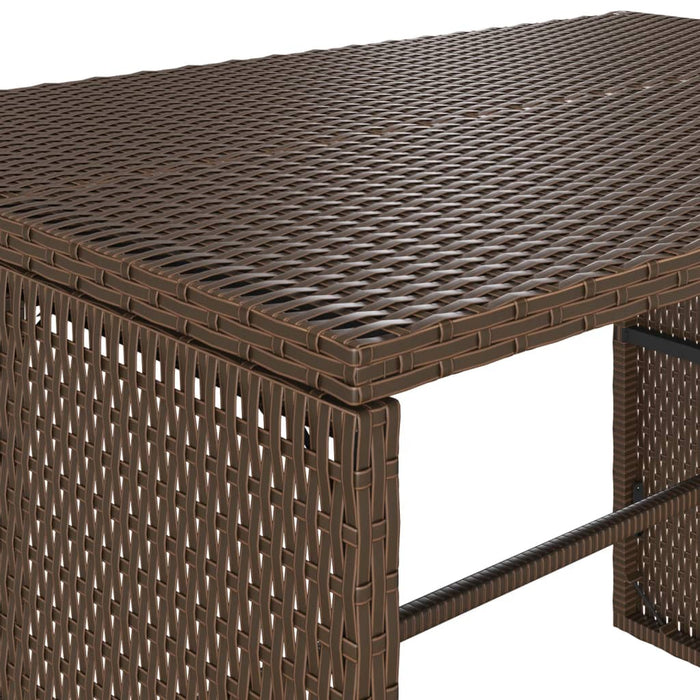 Set mobilier de grădină cu perne, 3 piese, maro, poliratan - WALTI WALTI