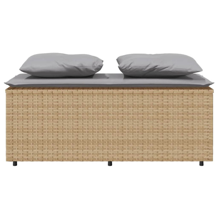 Set mobilier de grădină cu perne, 3 piese, bej, poliratan - WALTI WALTI