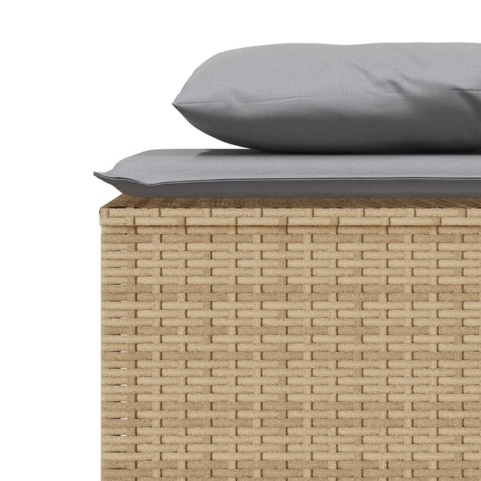 Set mobilier de grădină cu perne, 3 piese, bej, poliratan - WALTI WALTI