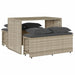 Set mobilier de grădină cu perne, 3 piese,gri deschis,poliratan - WALTI WALTI